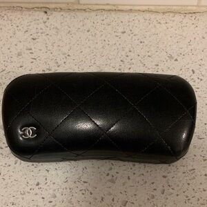 CHANEL Black Quilted Sunglasses Case